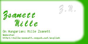 zsanett mille business card